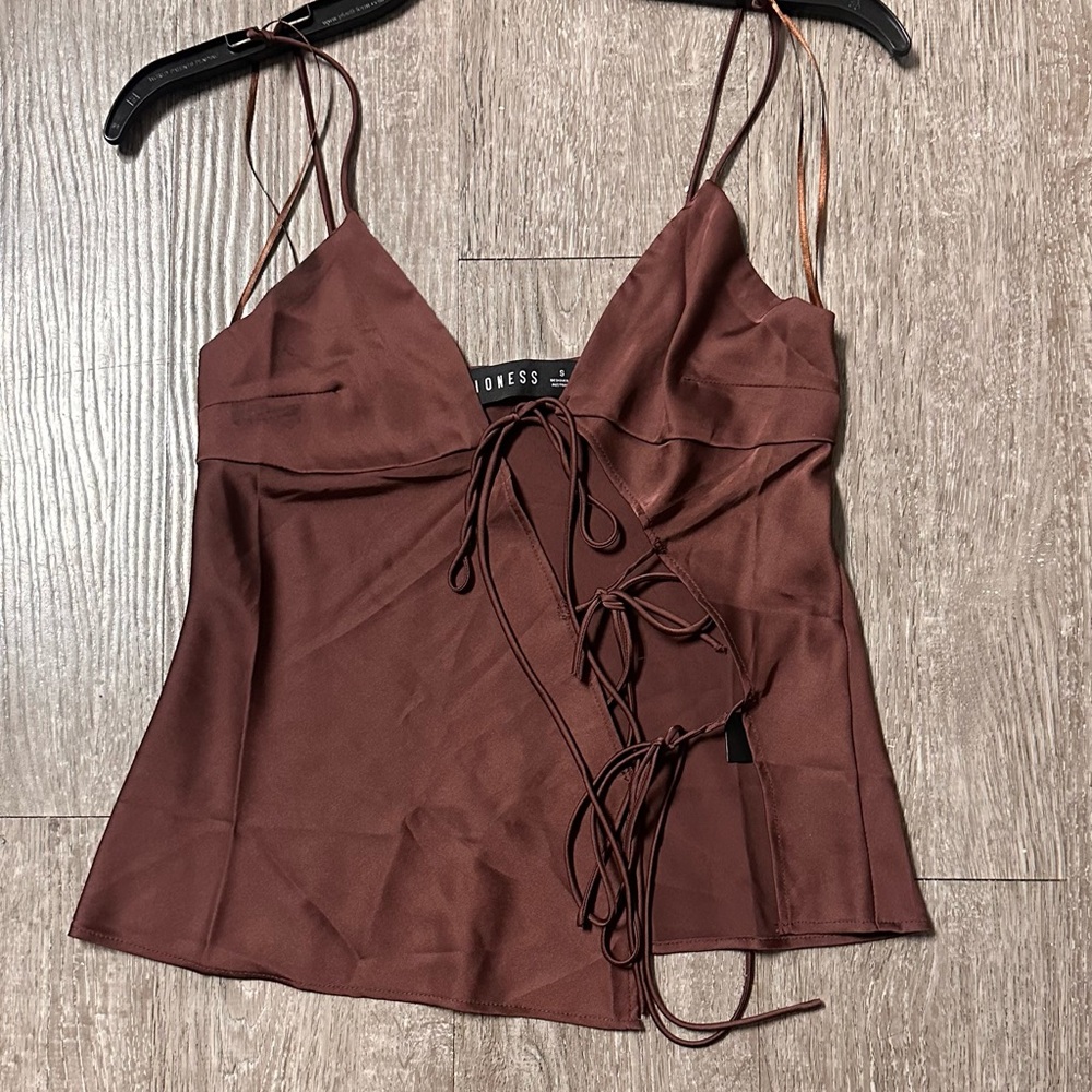 Princess Polly Women's Top with Lace-Up Detail